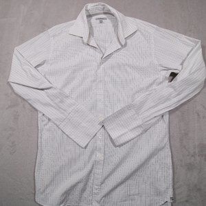 Burberry London plaid French cuff dress shirt 16.5 42
